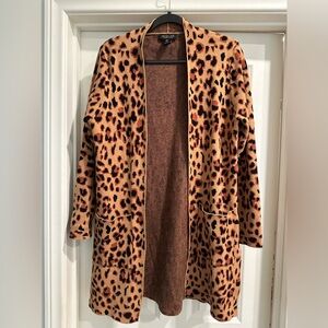 Rachel Zoe Leopard Print Cardigan Size M